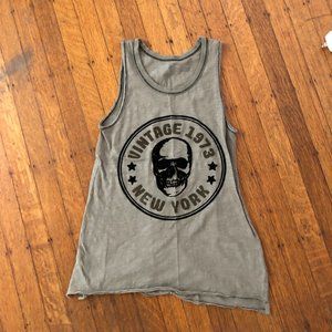Unsweetened New York Vintage Tank Top, Army Green